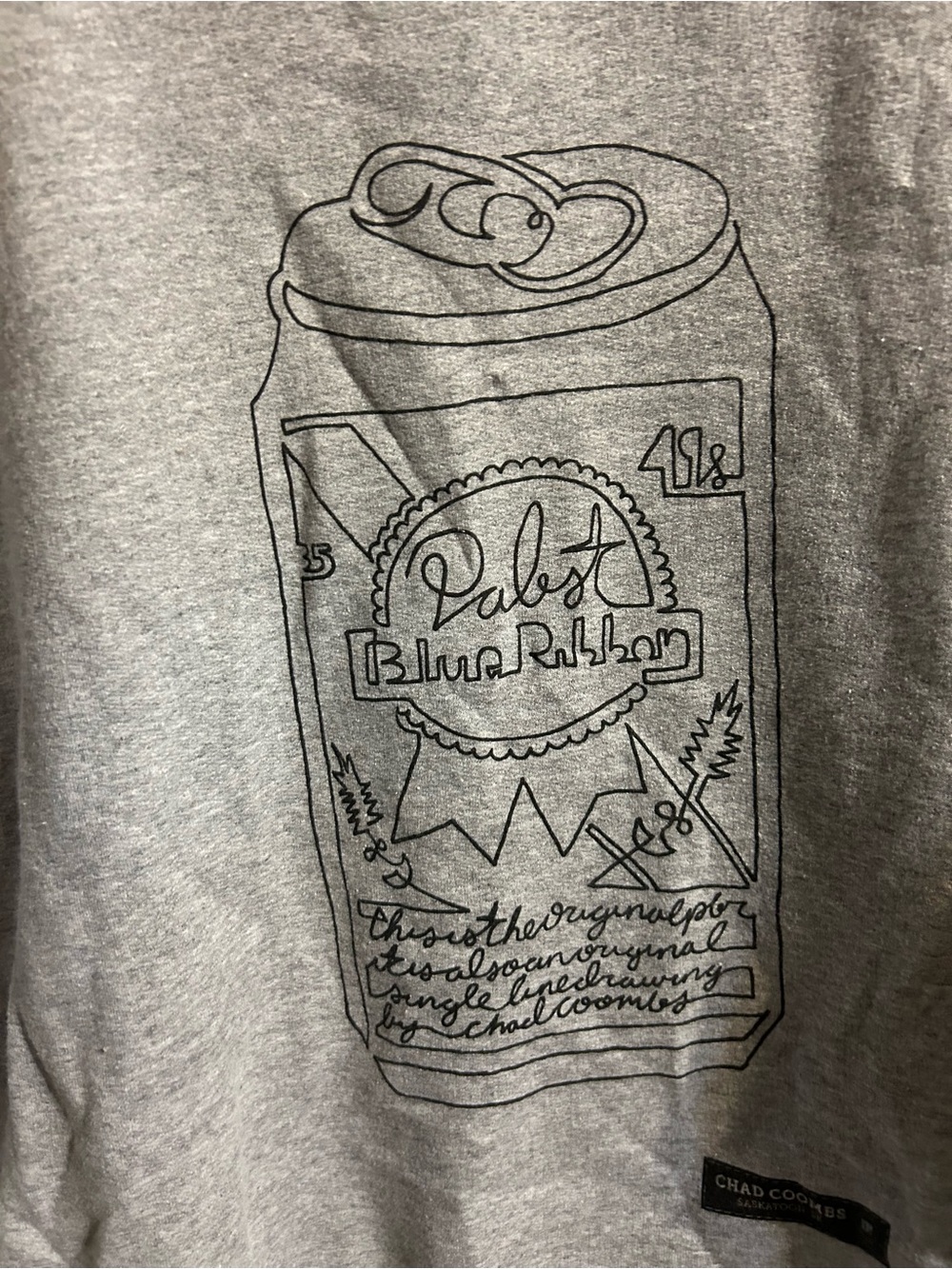 Chad Cookes Men's Gray Graphic Hoodie with Can Sketch